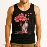 Funny Sphynx Heart Valentines Day Cat Dad Mom Tank Top thumb 3