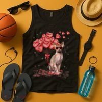Funny Sphynx Heart Valentines Day Cat Dad Mom Tank Top thumb 4