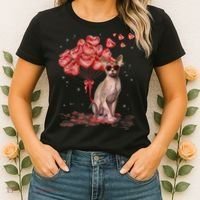 Funny Sphynx Heart Valentines Day Cat Dad Mom Women's T-Shirt thumb 2