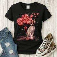 Funny Sphynx Heart Valentines Day Cat Dad Mom Women's T-Shirt thumb 3