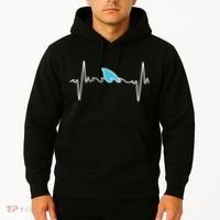 Funny Shark Heartbeat Cute Shark Hoodie thumb 2