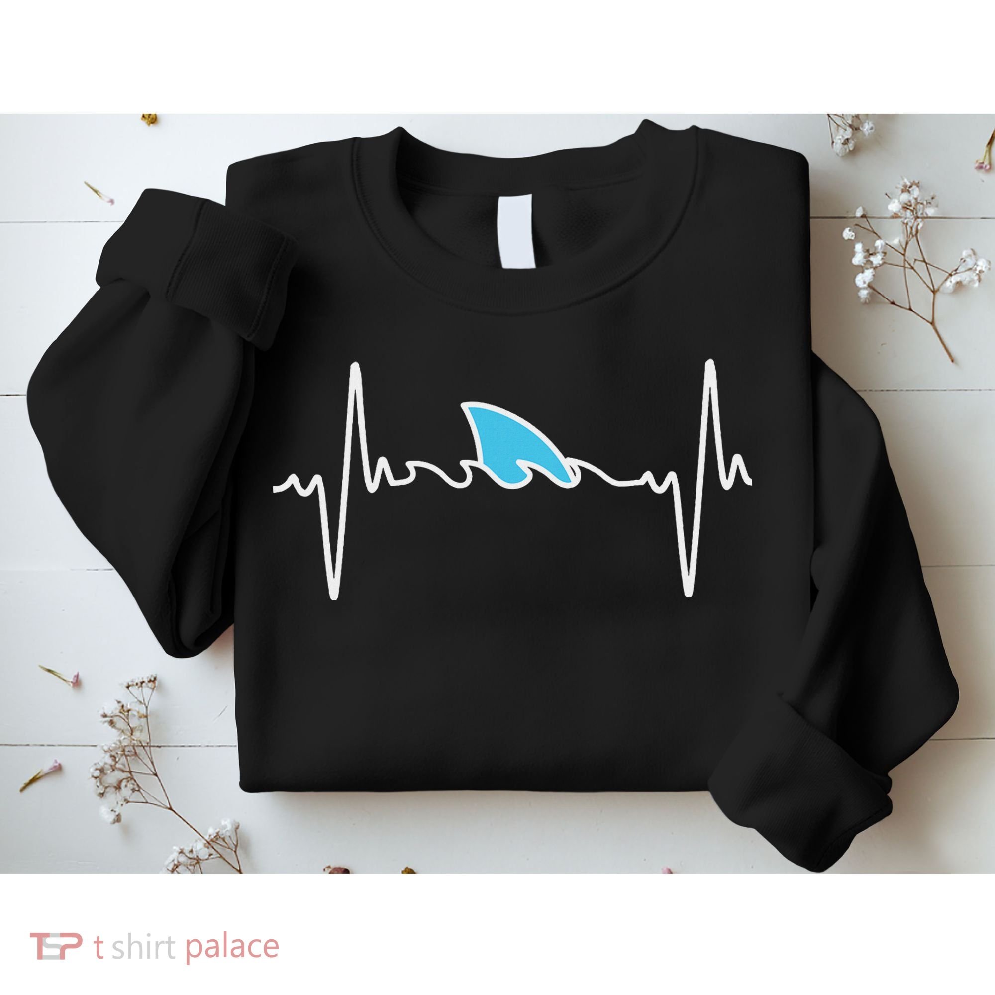 Funny Shark Heartbeat Cute Shark Sweatshirt