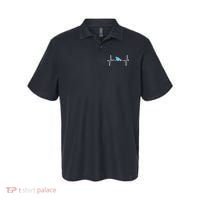 Funny Shark Heartbeat Cute Shark Polo thumb 0