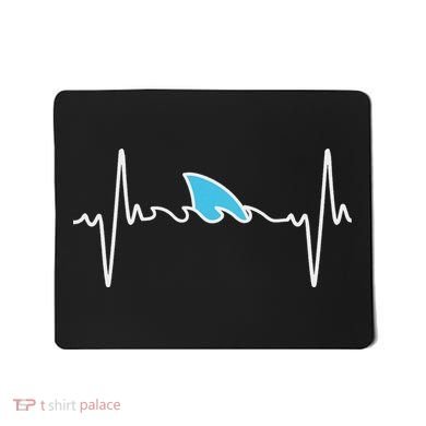 Funny Shark Heartbeat Cute Shark Mousepad