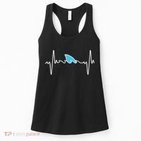 Funny Shark Heartbeat Cute Shark Women's Tank Top thumb 0