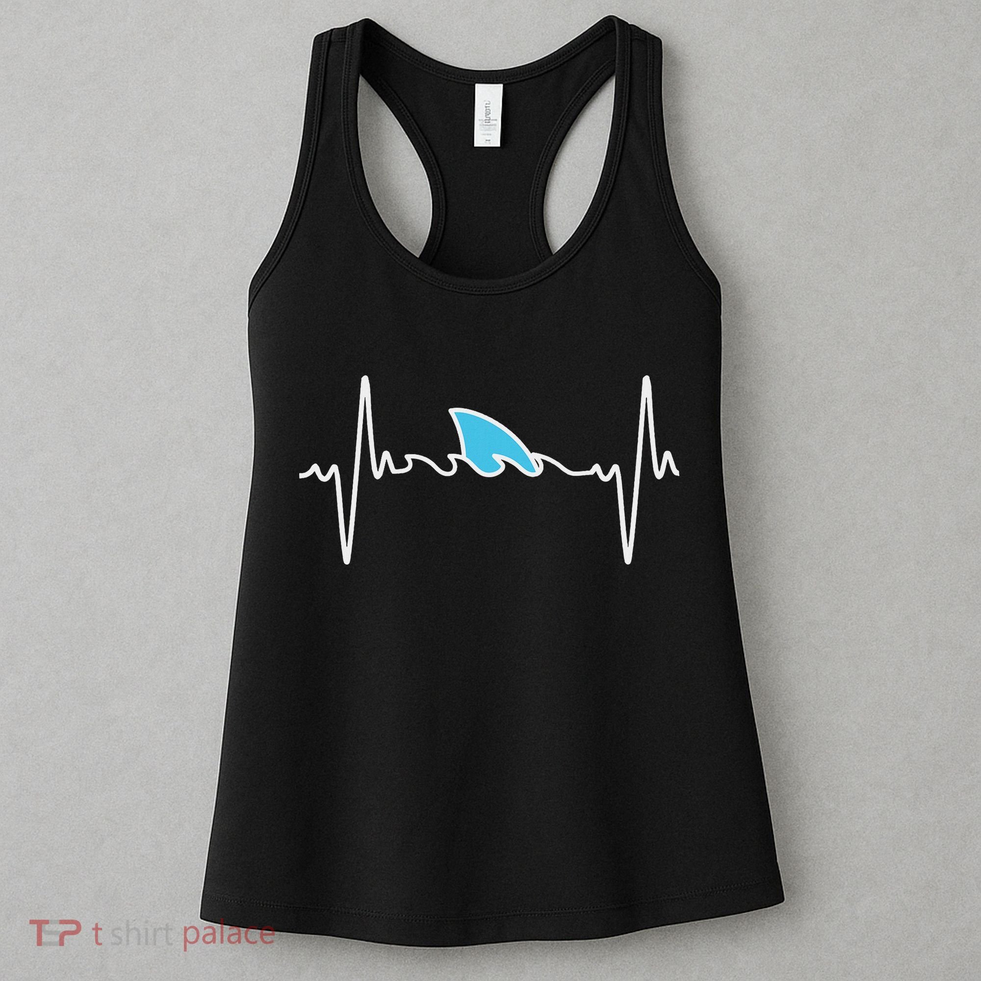 Funny Shark Heartbeat Cute Shark Women's Tank Top