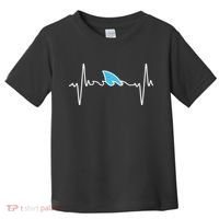 Funny Shark Heartbeat Cute Shark Toddler T-Shirt thumb 0