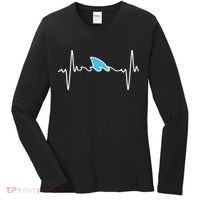 Funny Shark Heartbeat Cute Shark Women's Long Sleeve Shirt thumb 0