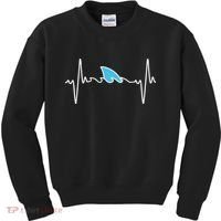 Funny Shark Heartbeat Cute Shark Kids Sweatshirt thumb 0