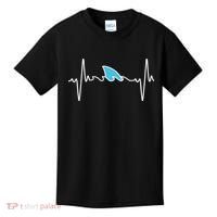 Funny Shark Heartbeat Cute Shark Kids T-Shirt thumb 0