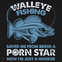 Fishing Saved Hooker Star Fisher Fish Walleye Gift Ornament thumb 1