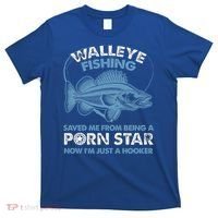 Fishing Saved Hooker Star Fisher Fish Walleye Gift T-Shirt thumb 0