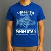 Fishing Saved Hooker Star Fisher Fish Walleye Gift T-Shirt thumb 3