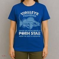 Fishing Saved Hooker Star Fisher Fish Walleye Gift T-Shirt thumb 4