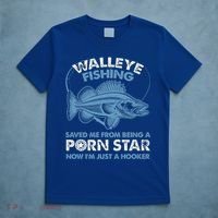 Fishing Saved Hooker Star Fisher Fish Walleye Gift T-Shirt thumb 5