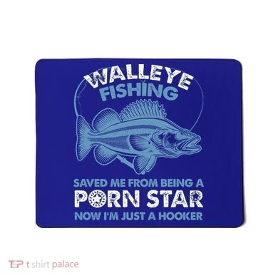 Fishing Saved Hooker Star Fisher Fish Walleye Gift Mousepad