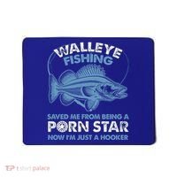 Fishing Saved Hooker Star Fisher Fish Walleye Gift Mousepad thumb 0