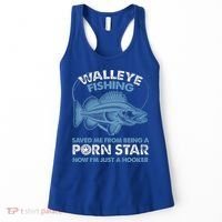 Fishing Saved Hooker Star Fisher Fish Walleye Gift Women's Tank Top thumb 0