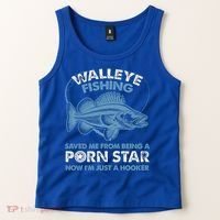 Fishing Saved Hooker Star Fisher Fish Walleye Gift Tank Top thumb 2