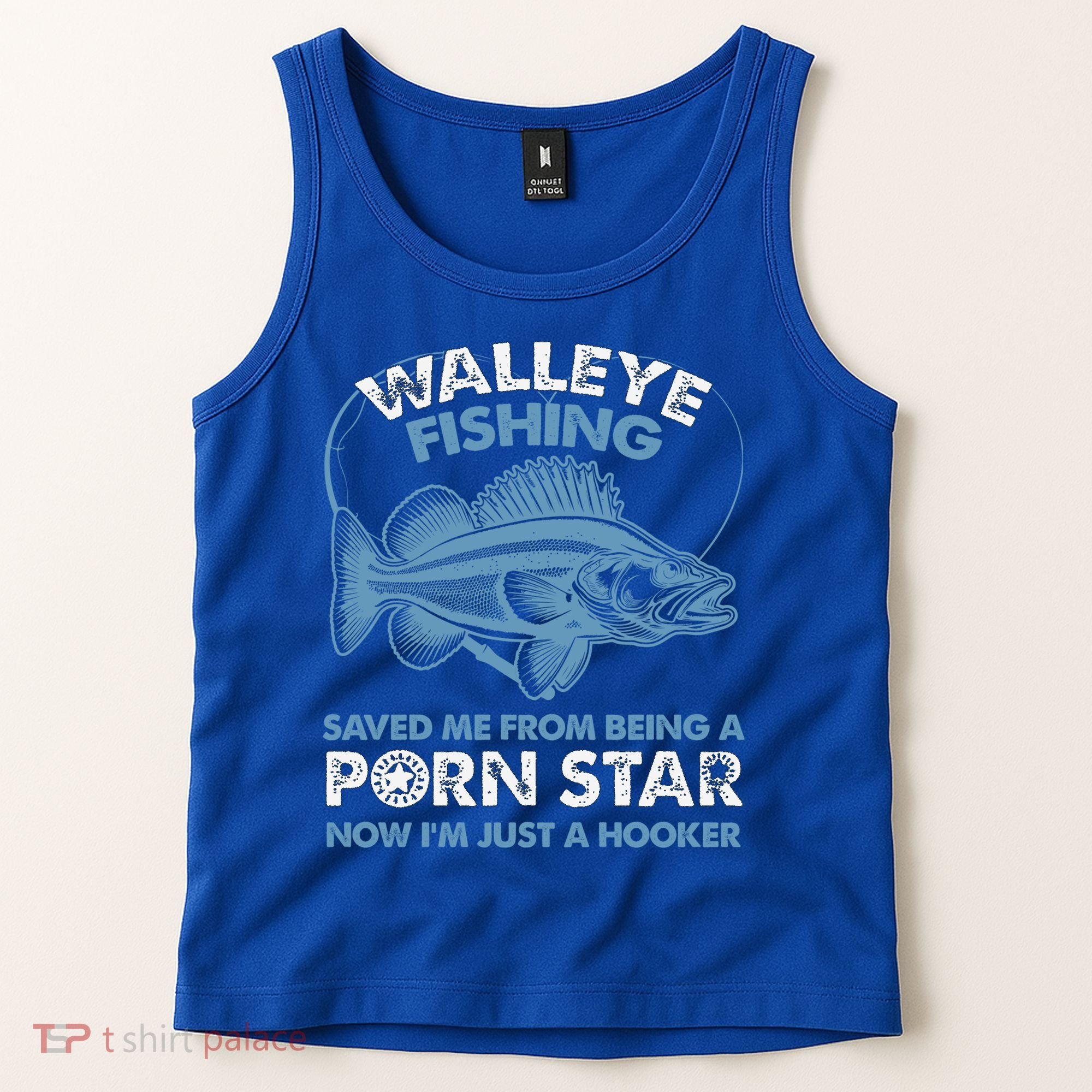 Fishing Saved Hooker Star Fisher Fish Walleye Gift Tank Top