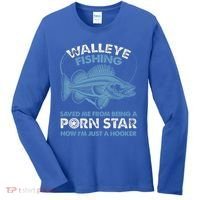 Fishing Saved Hooker Star Fisher Fish Walleye Gift Women's Long Sleeve Shirt thumb 0