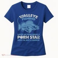 Fishing Saved Hooker Star Fisher Fish Walleye Gift Women's T-Shirt thumb 0