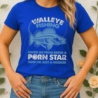 Fishing Saved Hooker Star Fisher Fish Walleye Gift Women's T-Shirt thumb 2