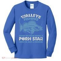 Fishing Saved Hooker Star Fisher Fish Walleye Gift Kids Long Sleeve Shirt thumb 0