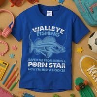 Fishing Saved Hooker Star Fisher Fish Walleye Gift Kids T-Shirt thumb 3