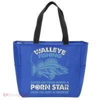 Fishing Saved Hooker Star Fisher Fish Walleye Gift Tote Bag thumb 0