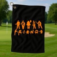 Friends Scary Horror Halloween Golf Towel thumb 1