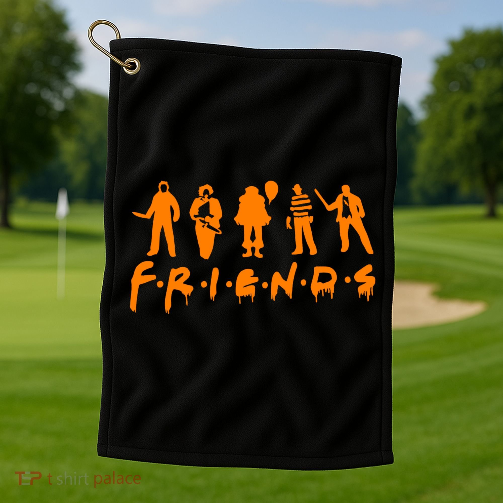 Friends Scary Horror Halloween Golf Towel