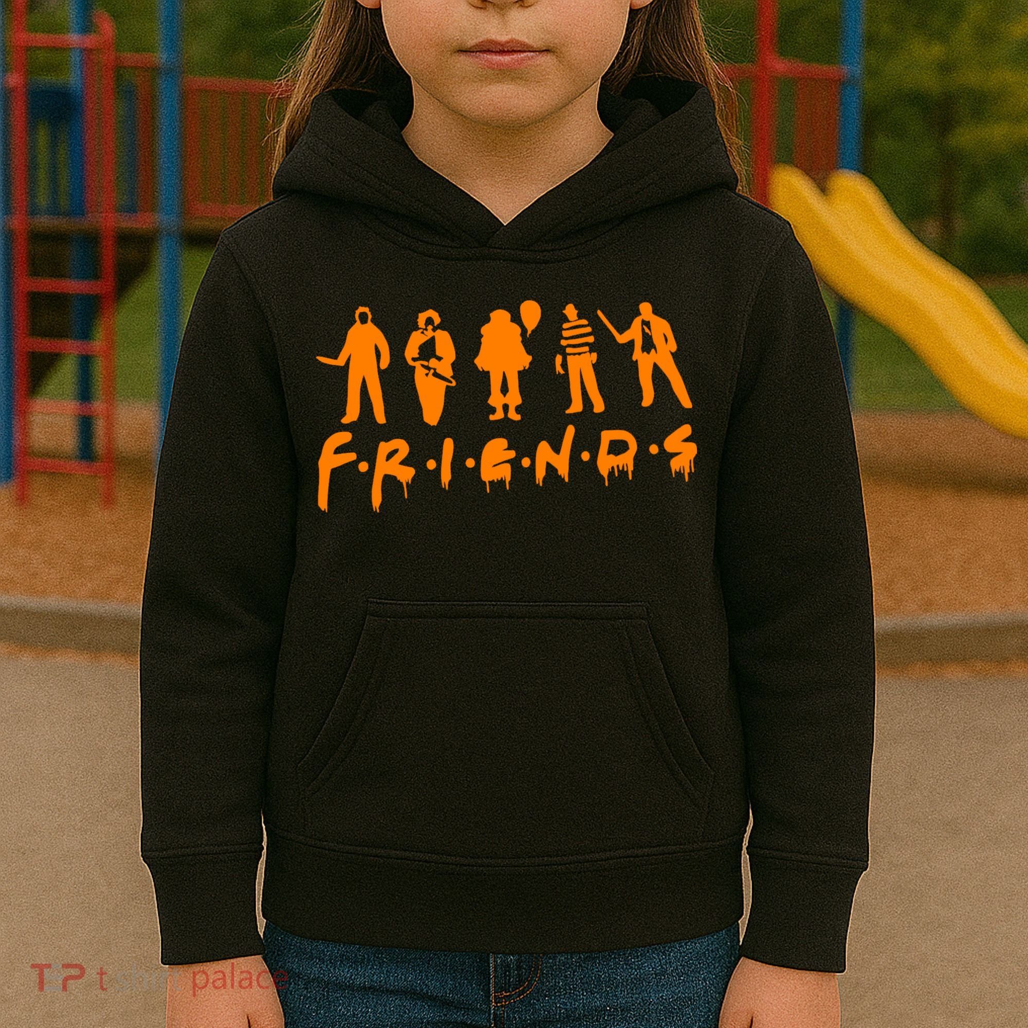 Friends Scary Horror Halloween Kids Hoodie