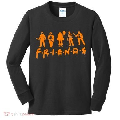 Friends Scary Horror Halloween Kids Long Sleeve Shirt