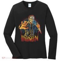 Funny Scary Halloween Jason Women's Long Sleeve Shirt thumb 0