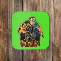 Funny Scary Halloween Jason Coaster thumb 0