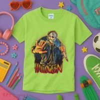 Funny Scary Halloween Jason Kids T-Shirt thumb 3