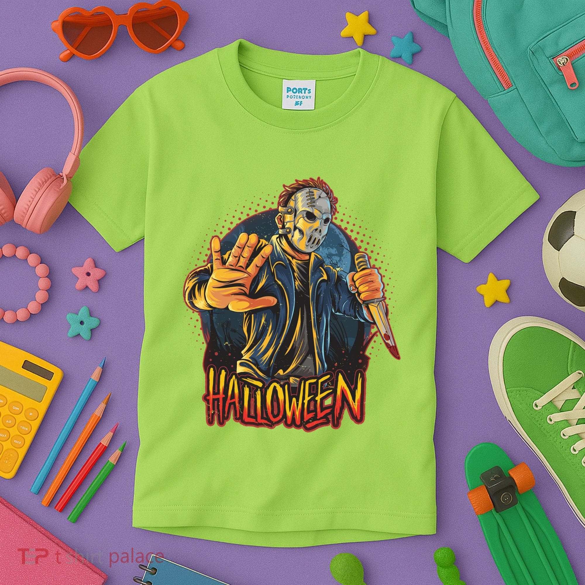 Funny Scary Halloween Jason Kids T-Shirt