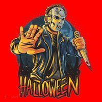 Funny Scary Halloween Jason Santa Hat thumb 1