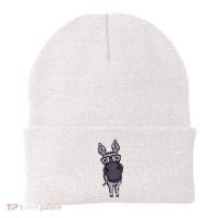 Funny Smart House Donkey Farm Horse Mule Pack Animal Donkey Beanie thumb 0