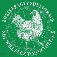 Funny She Is Beauty She Is Grace Vintage Hen Chicken T-Shirt thumb 7