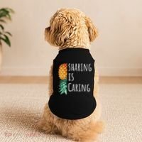 Funny Sharing Is Caring Upside Down Pineapple Swinger Doggie Tank thumb 2