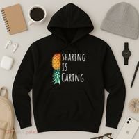 Funny Sharing Is Caring Upside Down Pineapple Swinger Hoodie thumb 3