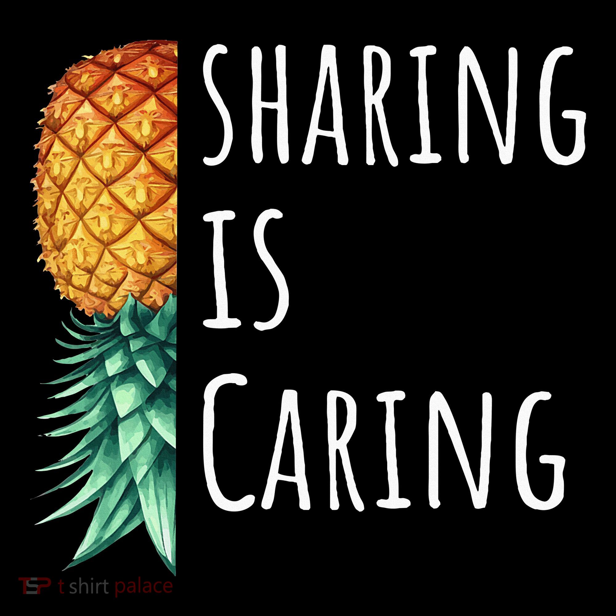 Funny Sharing Is Caring Upside Down Pineapple Swinger Hoodie
