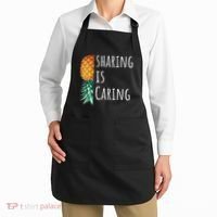Funny Sharing Is Caring Upside Down Pineapple Swinger Apron thumb 2