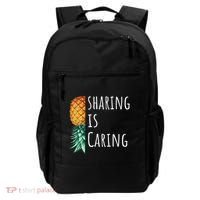Funny Sharing Is Caring Upside Down Pineapple Swinger Backpack thumb 0