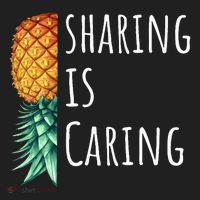 Funny Sharing Is Caring Upside Down Pineapple Swinger Beanie thumb 2