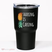 Funny Sharing Is Caring Upside Down Pineapple Swinger Tumbler thumb 0