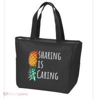 Funny Sharing Is Caring Upside Down Pineapple Swinger Tote Bag thumb 3