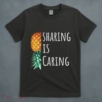 Funny Sharing Is Caring Upside Down Pineapple Swinger T-Shirt thumb 4